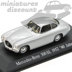 MINIATURE MERCEDES-BENZ 300 SL 1952 40 JAHRE SL MODEL MAX AVEC BOÎTE (GRIS CLAIR) - MODEL MAX - 1/43ème en boite