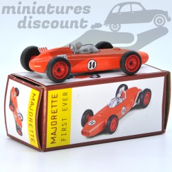 Miniature Race Car Formule 1 numéro 14 orange First Ever Majorette 3 inches 1/64 avec boîte
