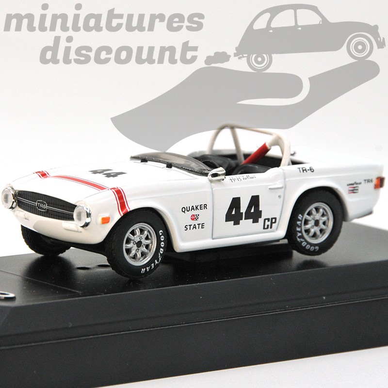MINIATURE TRIUMPH TR6 COMPETITION 1969 SOLIDO AVEC BOÎTE (BLANC) - SOLIDO - 1/43ème en boite