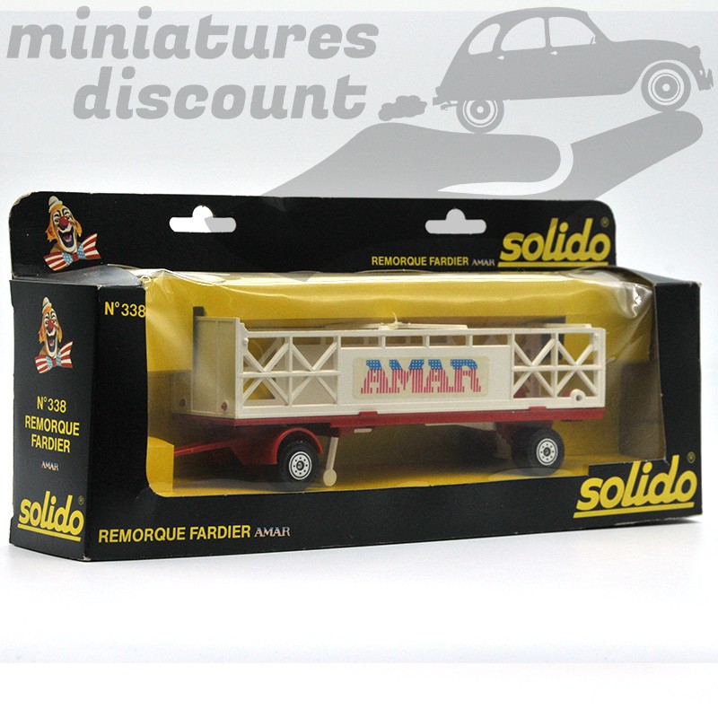 Miniature remorque Fardier Cirque Amar ancienne Solido N°338 1/50 en boîte d'origine