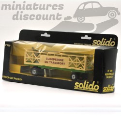 MINIATURE REMORQUE FARDIER EUROPÉENNE DU TRANSPORT ANCIENNE SOLIDO N°389 D'ORIGINE (BLANC) - SOLIDO - 1/50ème en boite