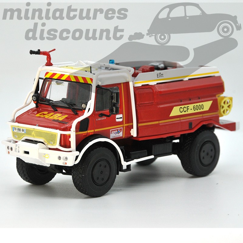 Miniature Mercedes Unimog CCF-6000 Pompiers SDIS 33 Feux de Forêts 2017 1/43 sous blister