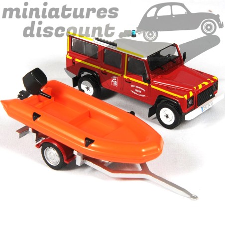 Miniature VLHR BRS Land Rover Defender SDIS 36 pompiers 1/43 en blister