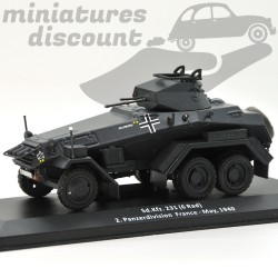MINIATURE SD.KFZ. 231 2E PANZERDIVISION FRANCE 1940 AVEC BOÎTE (NOIR) - 1/43ème en boite