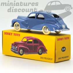 Miniature Peugeot 203 bleu Dinky Toys repro 1/43 avec boîte