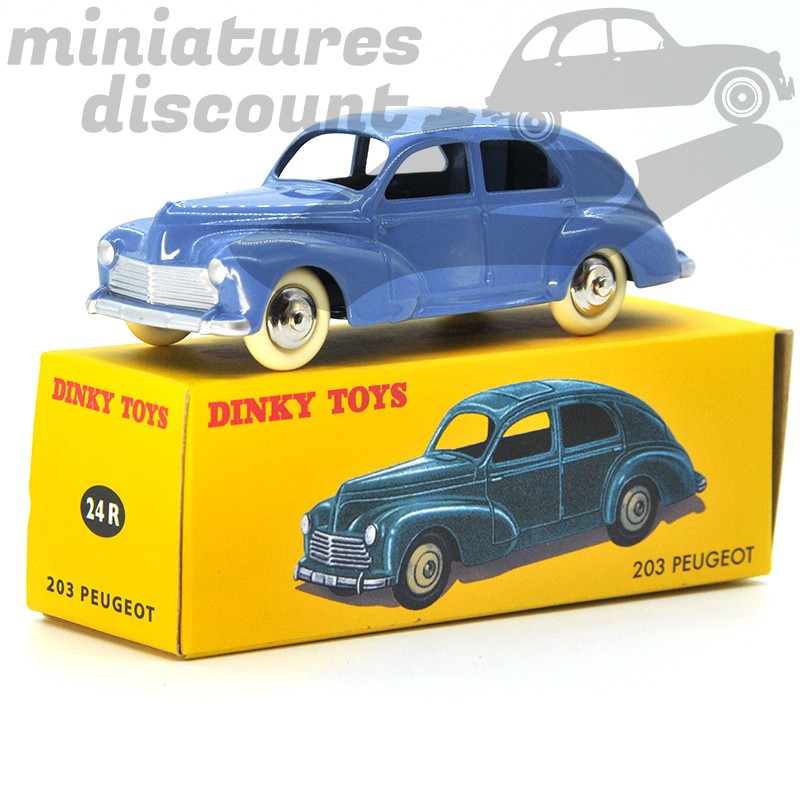 Miniature Peugeot 203 bleu Dinky Toys repro 1/43 avec boîte