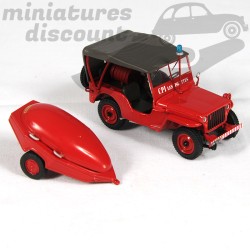 Miniature Jeep Willys MPR pompiers 1/43 en blister