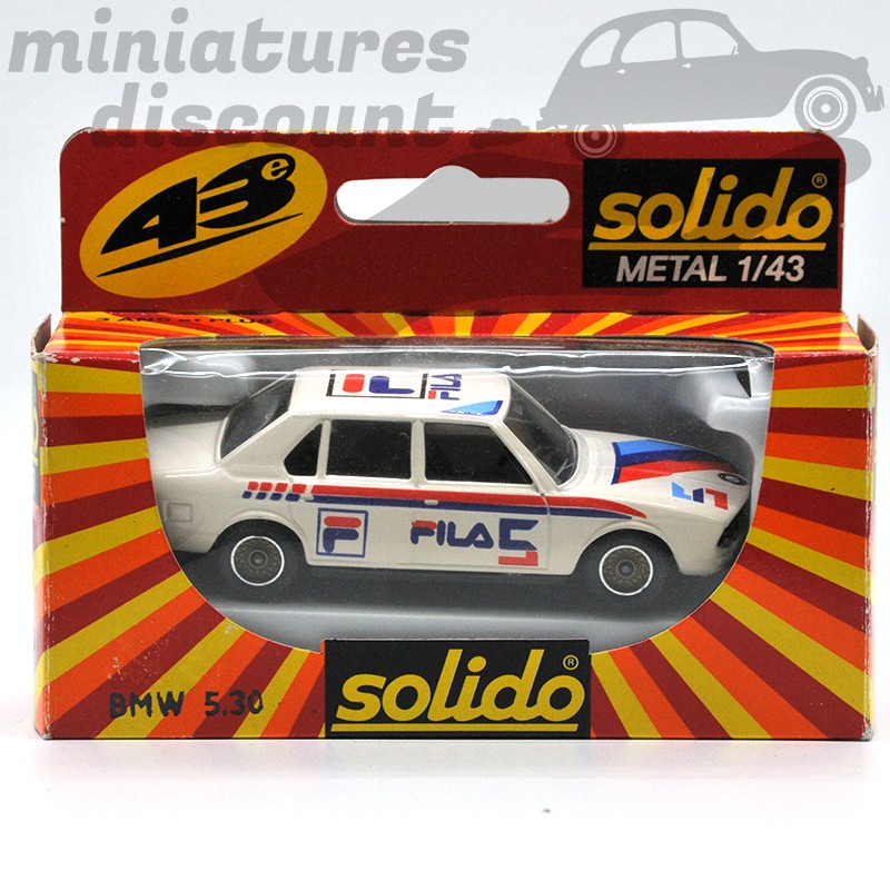MINIATURE BMW 530 FILA SOLIDO N°1304 AVEC BOÎTE D’ORIGINE (BLANC) - SOLIDO - 1/43ème en boite