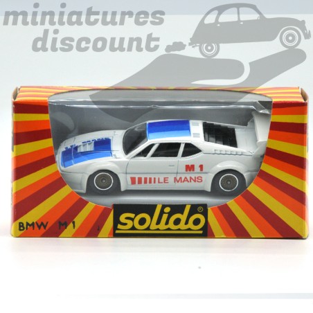 MINIATURE BMW M1 LE MANS BLANCHE SOLIDO N°1329 AVEC BOÎTE D’ORIGINE (BLANC) - SOLIDO - 1/43ème en boite