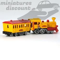 Miniature locomotive et wagon Cirque Pinder Majorette 1/87 sous blister