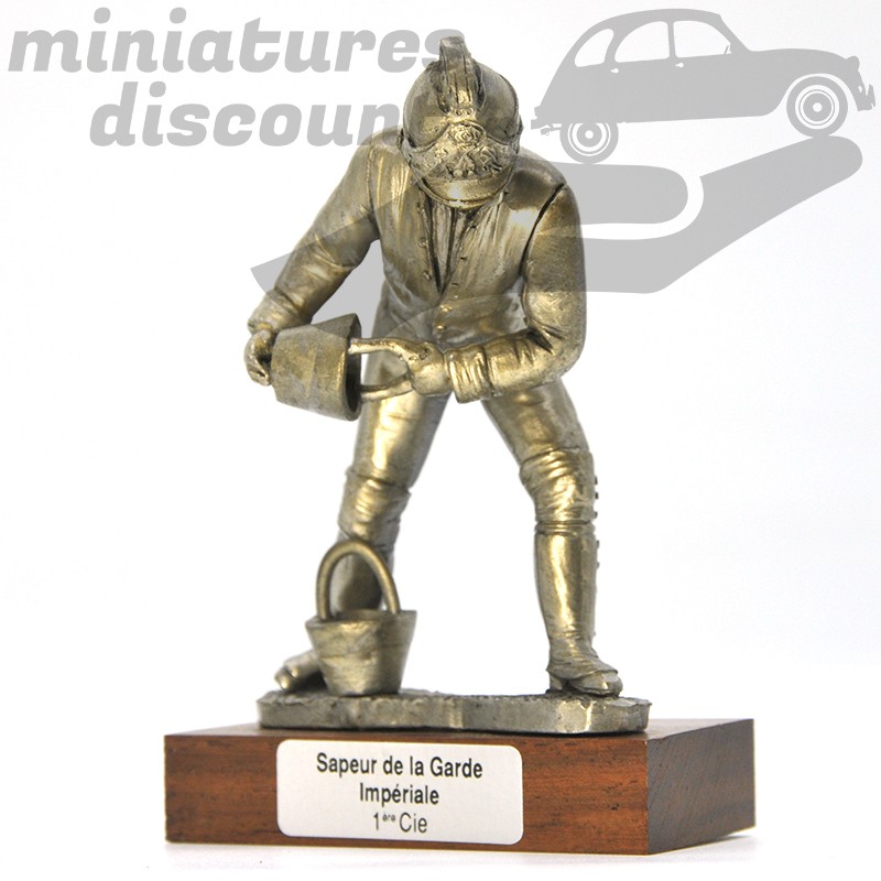 Figurine Sapeur-Pompier, de la Garde Impériale 1ere compagnie en étain - Les Étains du Prince 9cm avec boîte