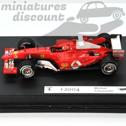 FERRARI F2004 HOT-WHEELS CONDUITE PAR MICHAEL SCHUMACHER (ROUGE) - HOT WHEELS - 1/43ème en boite