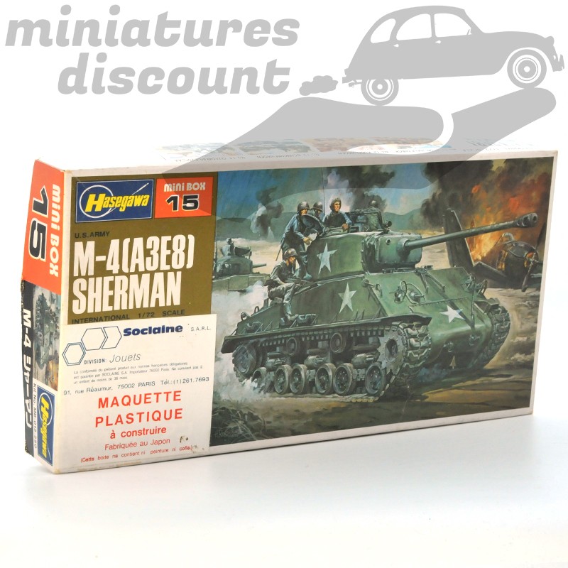 M-4 TANK SHERMAN (A PEINDRE) - HASEGAWA - 1/72ème en boite