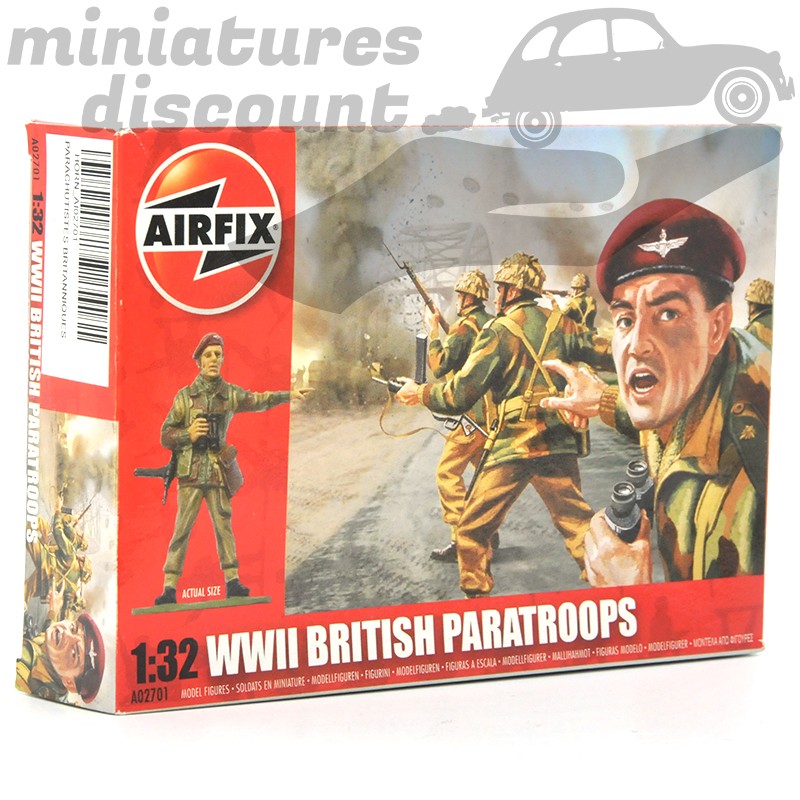 Airfix - 14 Figurines, Parachutistes Britanniques - 1/32 en boite
