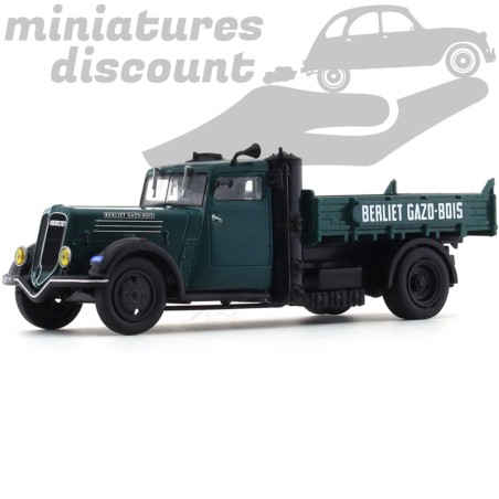 BERLIET VDANG PLATEAU GAZO-BOIS (VERT FONCÉ) - IXO - 1/43ème sous blister