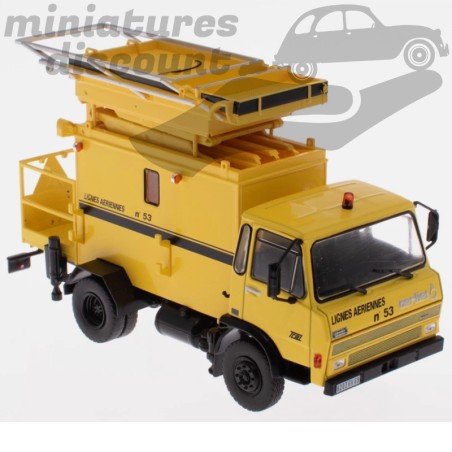 BERLIET 620KB, SURVEILLANCE DES LIGNES ÉLECTRIQUES (JAUNE) - IXO - 1/43ème sous blister