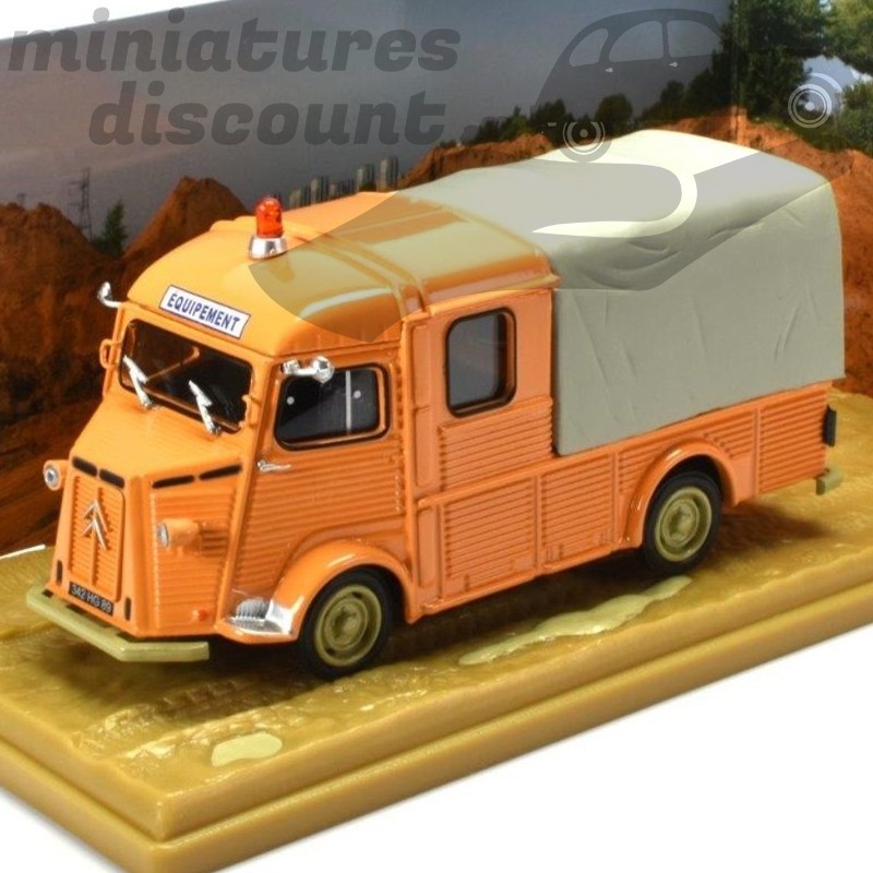 CITROËN HY BÂCHÉ "SERVICE DE L'EQUIPEMENT" + 1 FIGURINE (ORANGE) - 1/43ème en boite