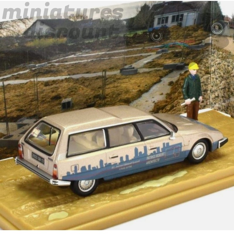CITROËN CX BREAK VITRÉ "PATRICE ROBERT, ARCHITECTE" + 1 FIGURINE (GRIS) - 1/43ème en boite