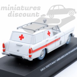 SIMCA VEDETTE MARLY AMBULANCE "LE NID DES MARSUPILAMIS" SPIROU (BLANC) - 1/43ème en boite