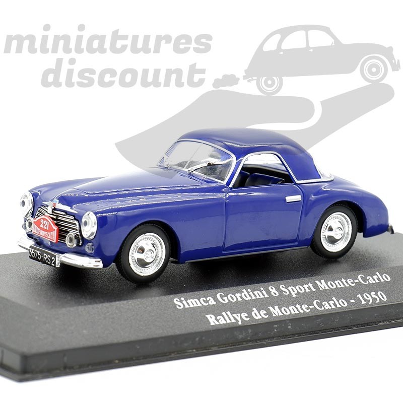 Simca Gordini 8 Sport Rallye Monte-Carlo 1950 1/43 avec boîte
