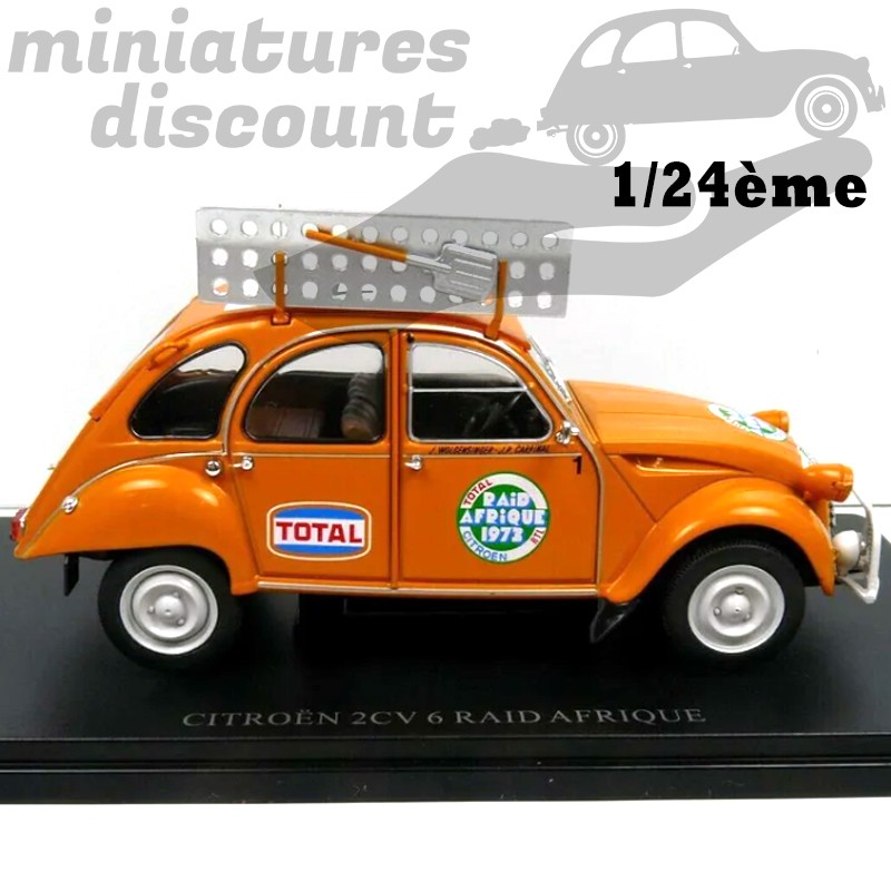 CITROËN 2CV 6 RAID AFRIQUE (ORANGE) - 1/24ème sous blister