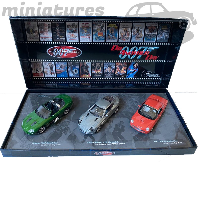 Rare Coffret 40e anniversaire James Bond 007 Minichamps 1/43 avec boîte