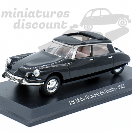 CITROËN DS 19 GÉNÉRALE DE GAULLE 1963 (NOIR) - 1/43ème sous blister