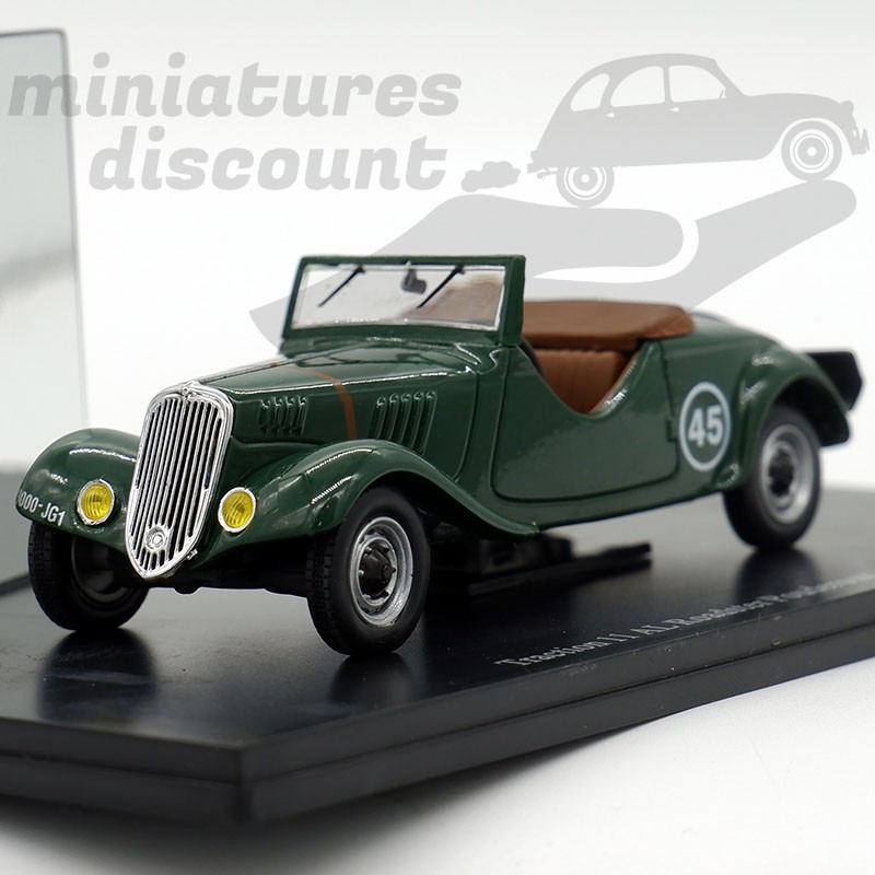 CITROËN TRACTION 11 AL ROADSTER POUDEROUX 1936 (VERTE) - 1/43ème sous blister