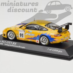 PORSCHE 911 GT3 RS 24H DU MANS 2006 SÉRIE LIMITÉE (JAUNE) - MINICHAMPS - 1/43ème en boite