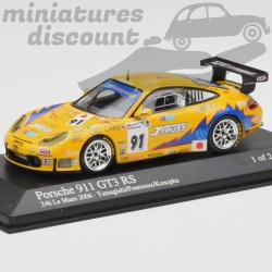 PORSCHE 911 GT3 RS 24H DU MANS 2006 SÉRIE LIMITÉE (JAUNE) - MINICHAMPS - 1/43ème en boite