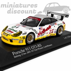 PORSCHE 911 GT3 RS 12H SEBRING 2003 "WINNERS" SÉRIE LIMITÉE (BLANCHE) - MINICHAMPS - 1/43ème en boite