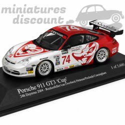 PORSCHE 911 GT3 CUP DAYTONA 2004 - MINICHAMPS (ROUGE ET GRISE) - 1/43ème en Boîte