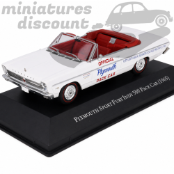PLYMOUTH SPORT FURY INDY 500 PACE CAR DE 1965 (BLANC) - 1/43ème en boite