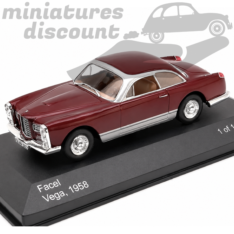 FACEL VEGA DE 1958 (ROUGE FONCÉ) - 1/43ème en boite