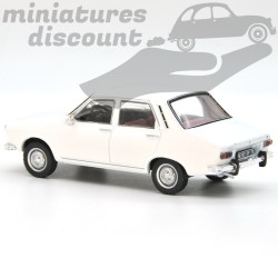 RENAULT 12 4 PORTES + FACADE DE MAGASIN ET FIGURINE (BLANC) - 1/43ème sous blister