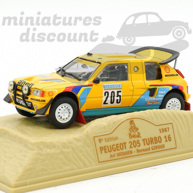 PEUGEOT 205 TURBO 16 (JAUNE) - NOREV - 1/43ème en boite