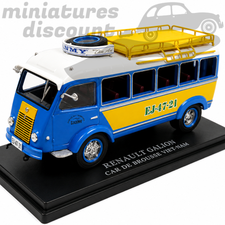 RENAULT GALION CAR DE BROUSSE DU VIET-NAM (BLEU) - 1/43ème sous blister
