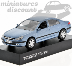 PEUGEOT 607 (BLEU) - 1/43ème sur socle