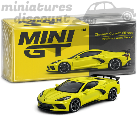 CHEVROLET CORVETTE STINGRAY (JAUNE) - 1/64ème en boite