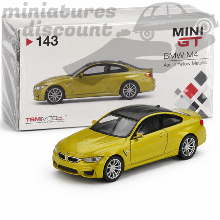 BMW M4 (JAUNE) - 1/64ème en boite