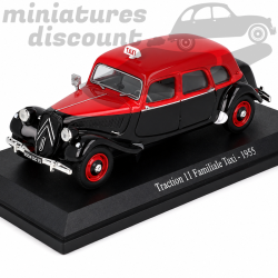 CITROËN TRACTION 11 FAMILIALE TAXI 1955 (NOIR) - UNIVERSAL HOBBIES - 1/43ème sous blister