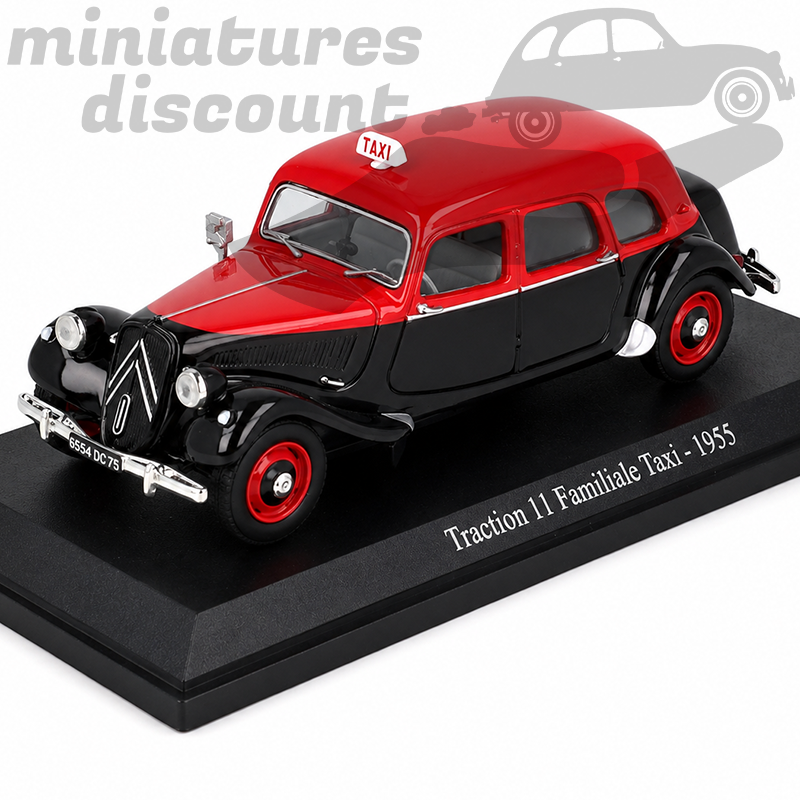 CITROËN TRACTION 11 FAMILIALE TAXI 1955 (NOIR) - UNIVERSAL HOBBIES - 1/43ème sous blister