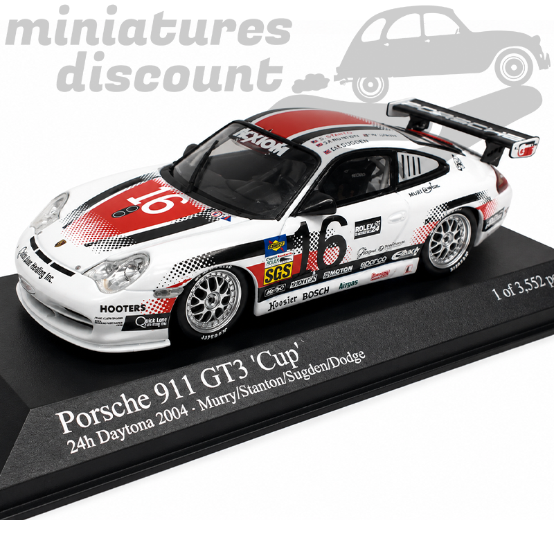 PORSCHE 911 GT3 CUP 24H DAYTONA 2004 SÉRIE LIMITÉE (BLANC) - MINICHAMPS - 1/43ème en boite