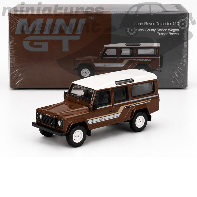 LAND ROVER DEFENDER 110 (Marron) - MINI GT - 1/64ème en boite
