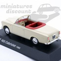 PEUGEOT 403 CABRIOLET (BEIGE) - 1/43ème sur socle