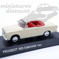 PEUGEOT 403 CABRIOLET (BEIGE) - 1/43ème sur socle