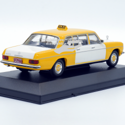 MERCEDES 240D LIMOUSINE (JAUNE BLANC) Taxi - 1/43ème sur socle