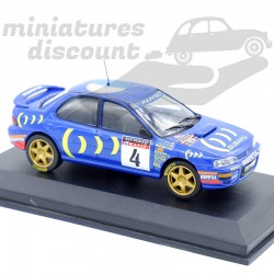 SUBARU IMPREZA RAC RALLY 1995 N°4 (BLEU) - 1/43ème en boite