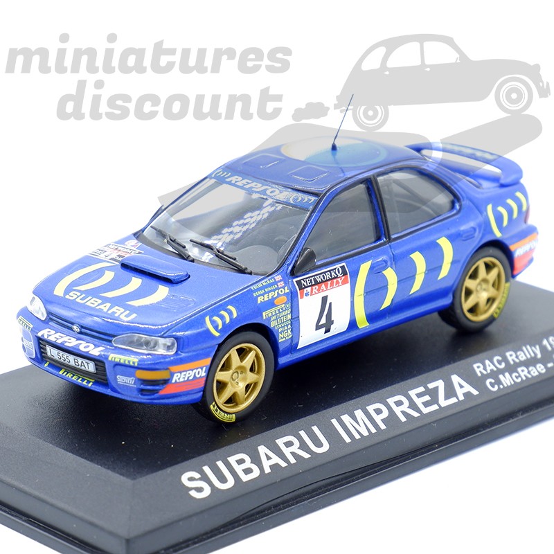 SUBARU IMPREZA RAC RALLY 1995 N°4 (BLEU) - 1/43ème en boite