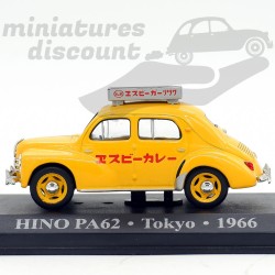 4CV RENAULT (JAUNE) Taxi - 1/43ème sur socle